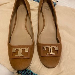 Tory Burch size 11 Golden Brown Suede Loafers